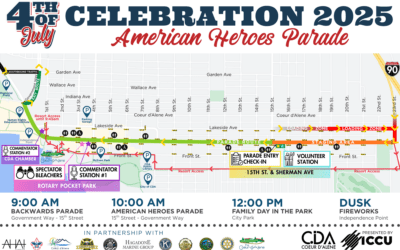 Traffic Routes and Parking Map for July 4th Celebration